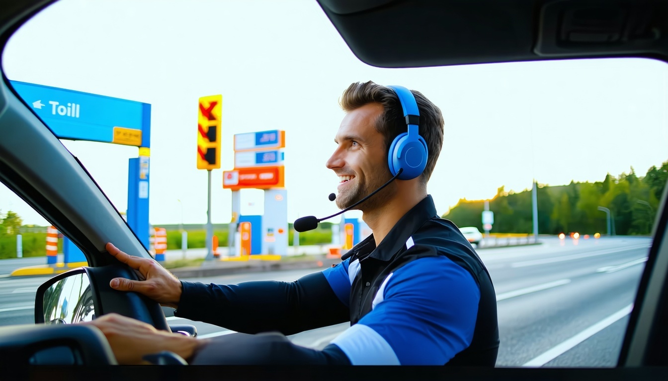 Customer service assisting a driver with toll queries