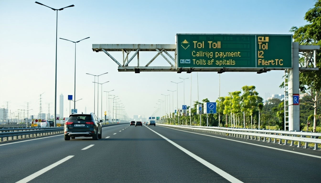 Digital road toll payment system interface